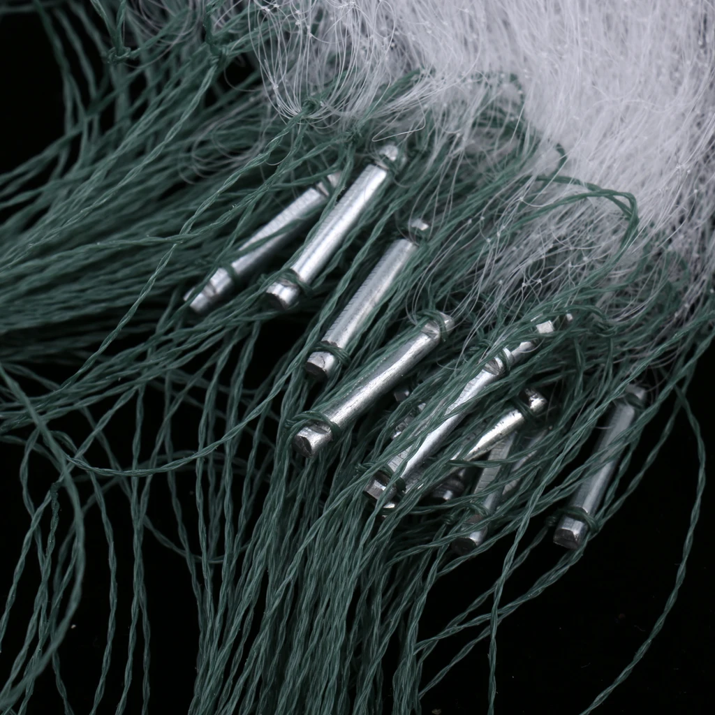 Three Layers Fishing Gill Net Fishing Net Seine Net with Foam Float Bobbers and Lead Sinkers
