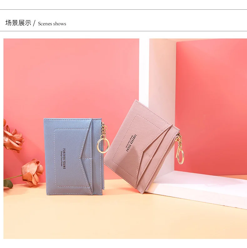 WEICHEN кошелек женский короткий на молнии Zero кошелек Forever Young сумка для карт мини кошелек