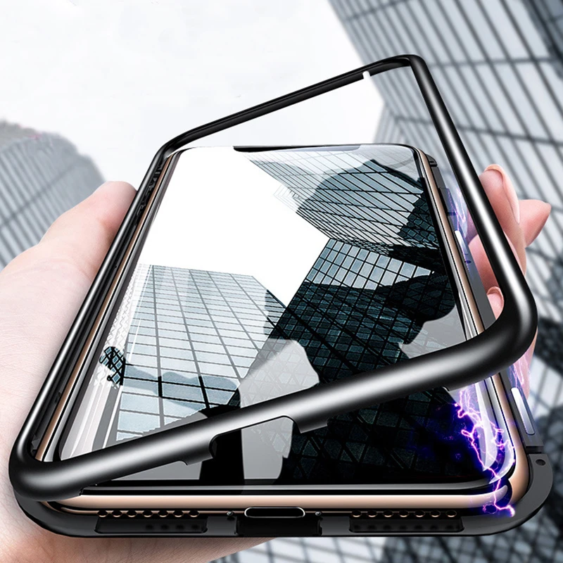 Металлический магнитный адсорбционный чехол для xiaomi redmi k20 note 5 6 7 pro 6a 7 для xiaomi mi 8 se lite 9 se 9t pro pocophone f1