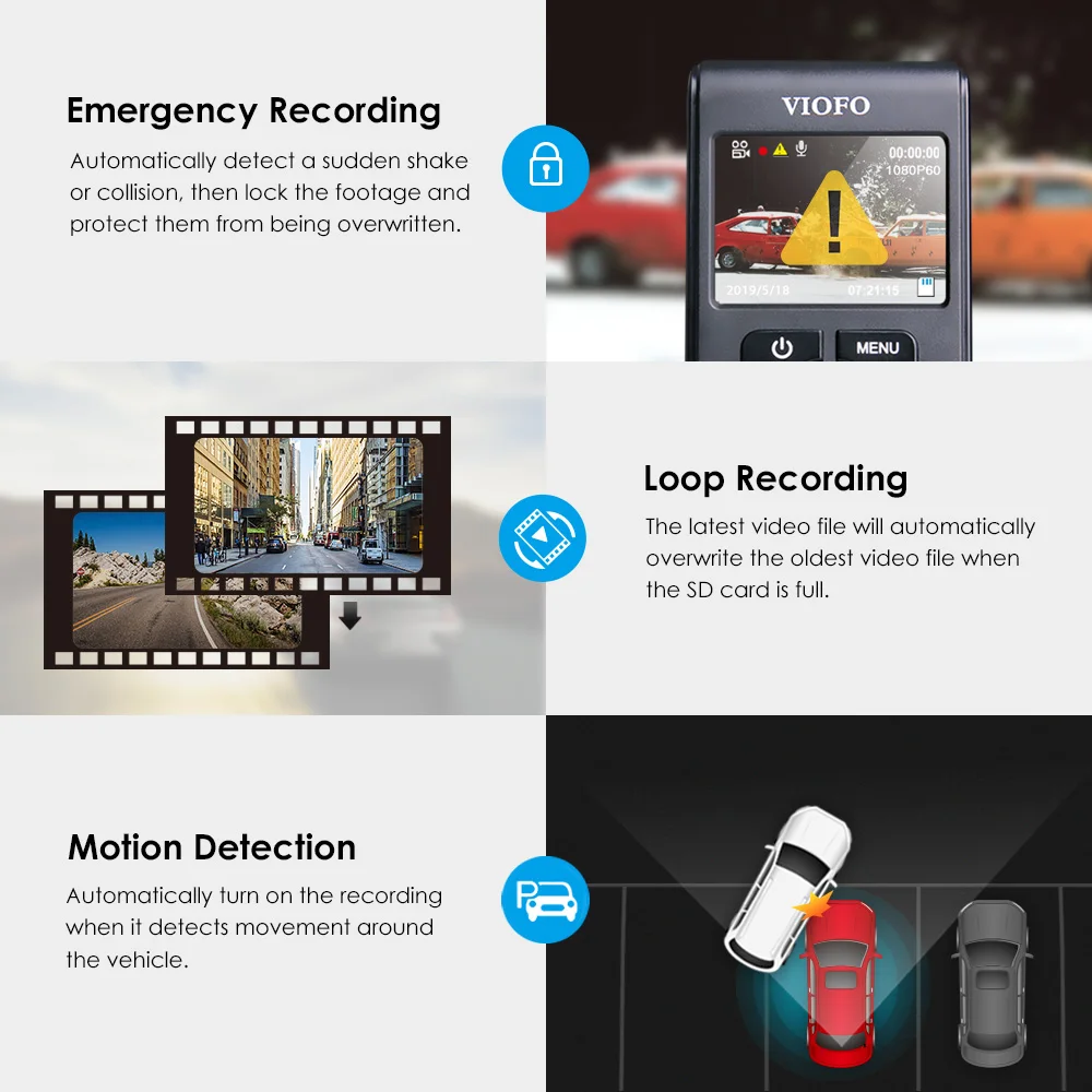 thumbnail image 2 of VIOFO A119 V3 2K Dash Cam Bundle With 256GB Card & Hardwire Kit - GPS Parking Mode 2 of 10