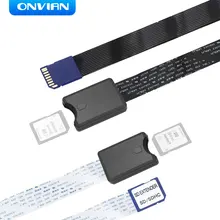 Onbian – câble d'extension SD femelle vers SD mâle, adaptateur Flexible pour voiture, GPS, imprimante 3D, TV