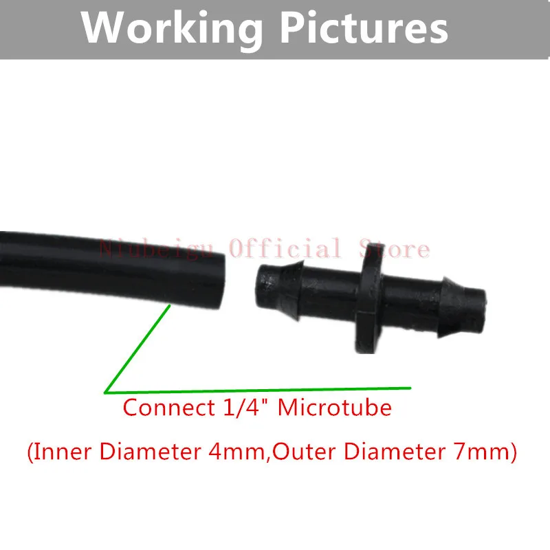 50 шт. 4/7 мм шланг прямой соединитель двойной разъем для шланга-совместными Сад Микро приспособления для капельного орошения разъемы