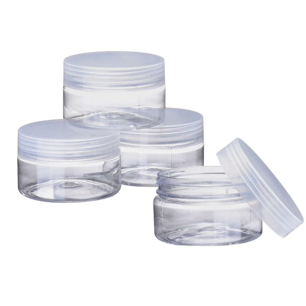 

50Pcs Clear Column Plastic Beads Storage Box Containers for DIY Jewelry Findings Packaging 4.2x6.7cm, Capacity: 80ml(2.7 fl. oz)