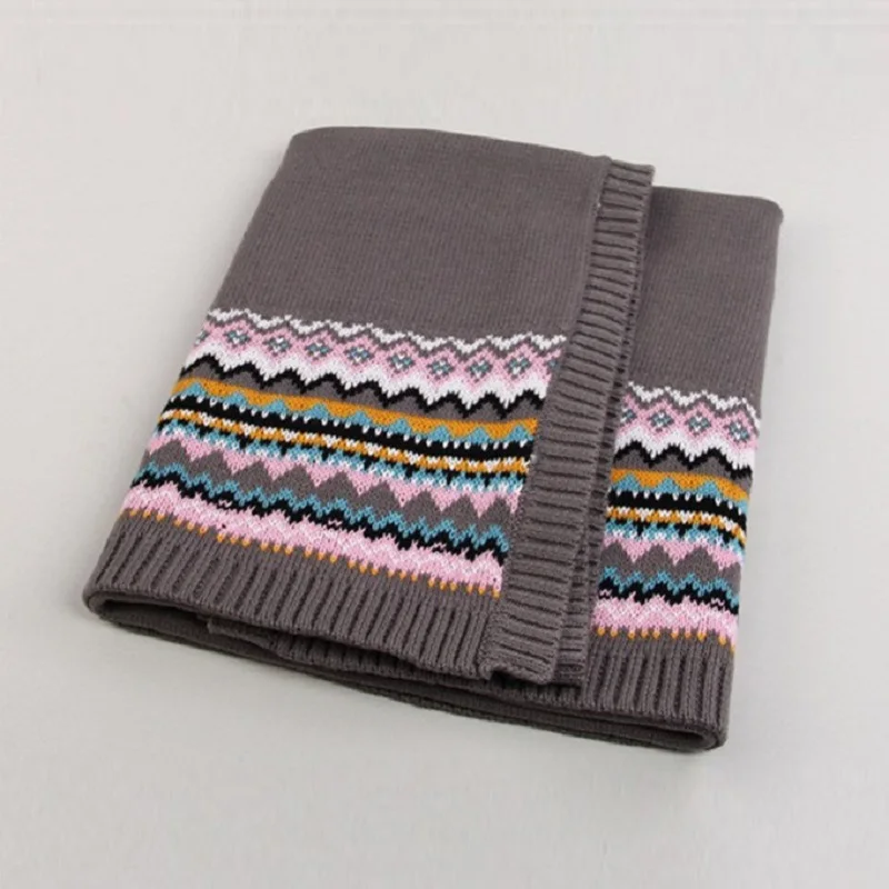 

Children Baby Blanket Knitted Newborn Blankets Cotton Super Soft Wrap Infant Swaddle Kids Inbakeren Stuff For Monthly Toddler