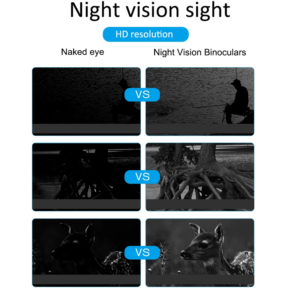 101 IR Binocular Night Telescope Vision Device Zoom HD Infrared TFCard Digital Night Vision Optics for Wild Hunting Day and Night
