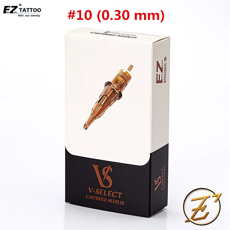 Картридж для тату иглы EZ V Select #10 Bugpin 0 30 мм Круглый лайнер одноразовые стерильные