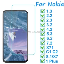 Protecteur d'écran pour Nokia 1 Plus 1.3 2.2 2.3 3.2 4.2 5.3 6.2 7.2 X71 C1 C2, verre trempé antidéflagrant=