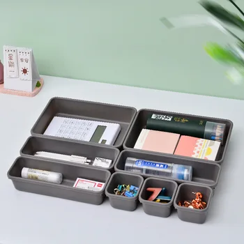 

8 Pieces of Plastic Debris Drawer Storage Box Separated Can Be Freely Combined Small Objects Office Desktop Small Storage Box