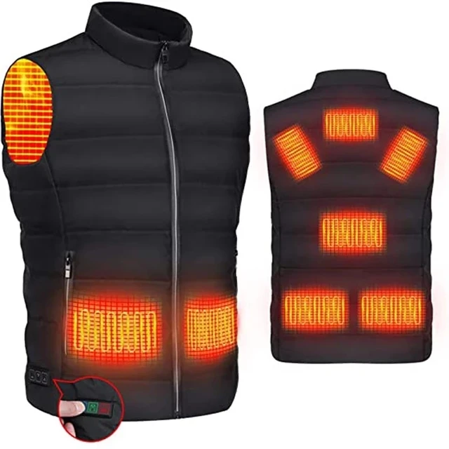 Men Jacket heated Winter womens Warm vest Electric Thermal Waistcoat Fish Hiking Outdoor camping Infrared USB Heated vest Jacket 8 Areas heated