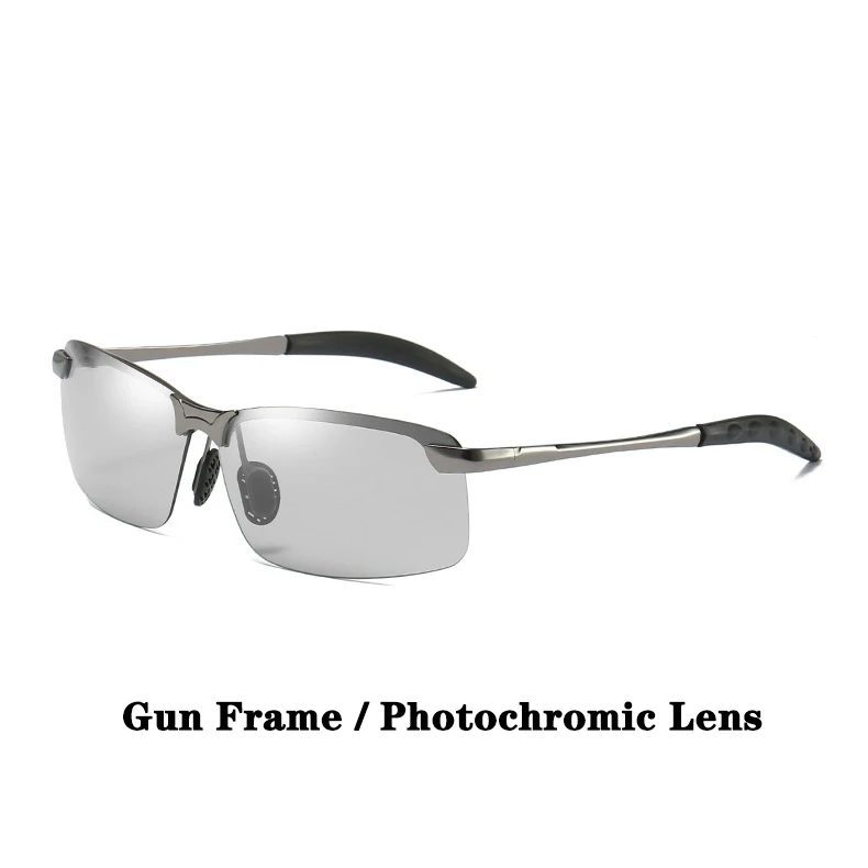 3043BS-Gun Psacss Роскошные фотохромные солнцезащитные очки мужские Поляризованные очки солнцезащитные очки водительские очки для рыбалки gafas de sol hombre UV400 - Цвет линз: 3043BS-Gun