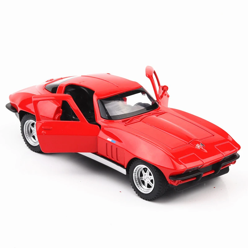 1:32 быстрая и яростная Dodge зарядное устройство дробилка для льда Chevrolet Camaro игрушечная машинка из сплава литье под давлением Горячие Weels детские игрушки Мальчик день рождения - Цвет: Corvette red no box