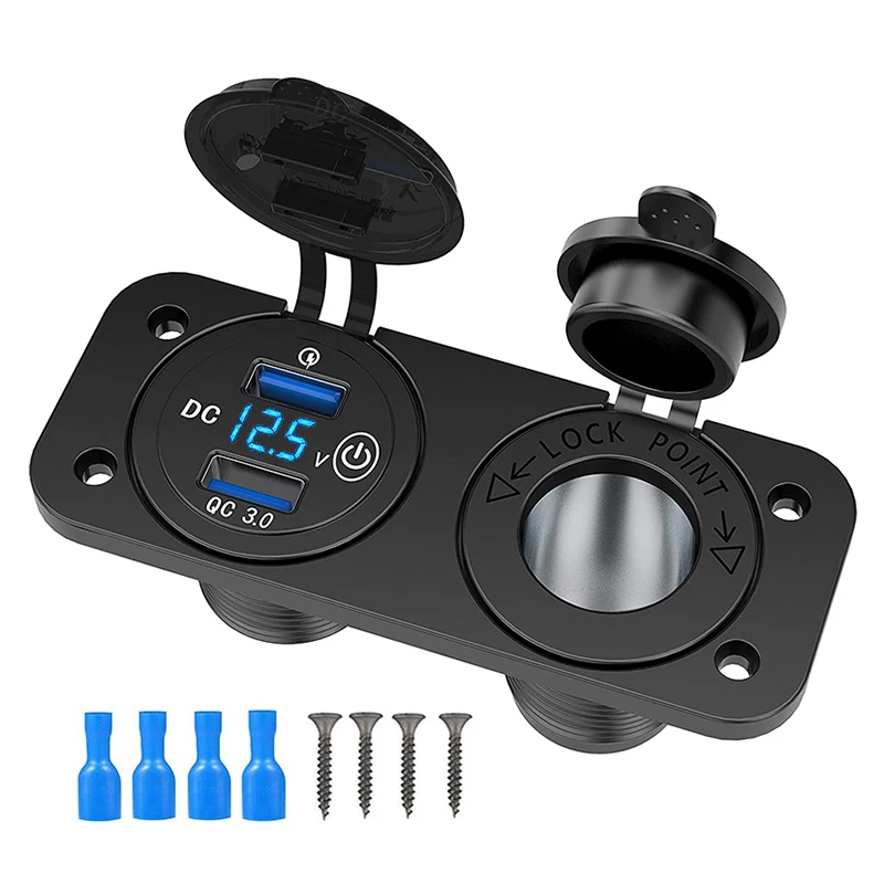 DaierTek Interruttore a bilanciere USB 12V Impermeabile USB C e QC 3.0 Doppia porta Presa per caricabatterie PD per auto UTV RZR RV Camion Marine  34