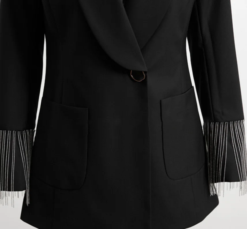 Victoria show stage Unrecognizable personality One button small suit jacket Casual streetwear blazer suits female blazer