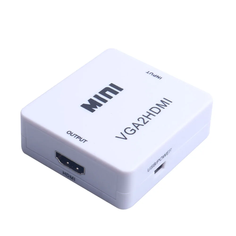 Elistooop 1080P мини преобразователь из VGA в HDMI адаптер аудио VGA2HDMI видео коробка адаптер для ноутбука ПК HDTV проектор