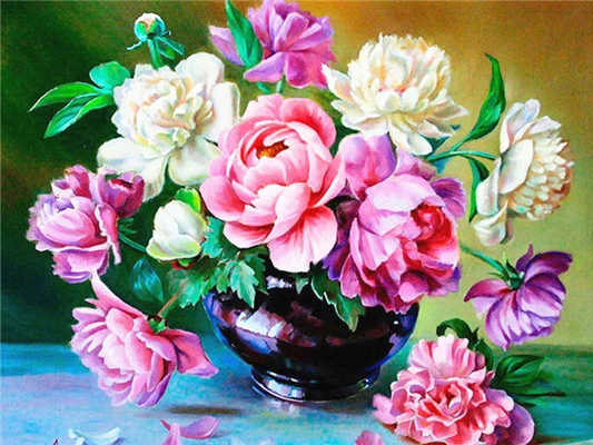 H5890 Huacan 5D Diamond Painting Flower Full Square Drill Rhinestone Picture Diamond Embroidery Mosaic Cross Stitch Home Decor Gift - Цвет: H5890