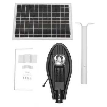 

Super Bright 30W LED Street Light Lamp with Pole Solar Powered Light Control IP65 Waterproof for Outdoor Road Wall Night Lamp