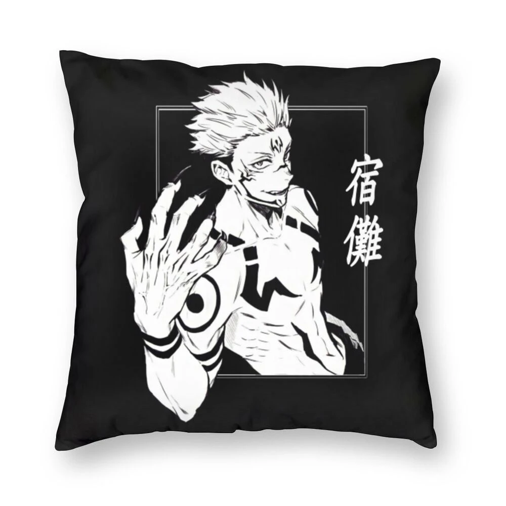 

Cool Anime Sukuna Jujutsu Kaisen Throw Pillow Cover Double Side 3D Print Manga Cushion Case Cool Pillowcase for Home