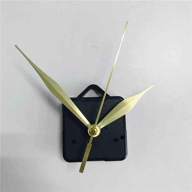 

1 set Gold Hands Silent wall Quartz Clock Movement Mechanism 18mm shaft Repair Tool Parts Kit DIY Set With Hook