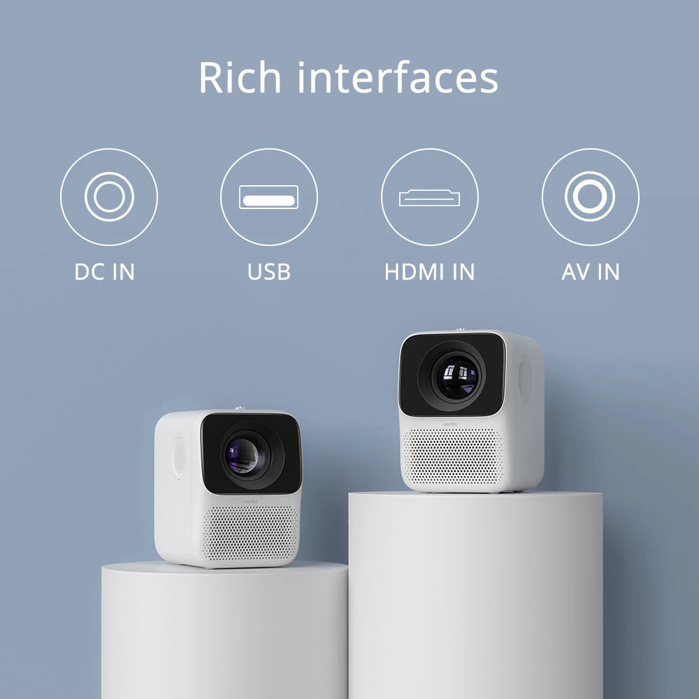 Wanbo T2 Бесплатный ЖК проектор светодиодный мини портативный Поддержка Full HD 1080P