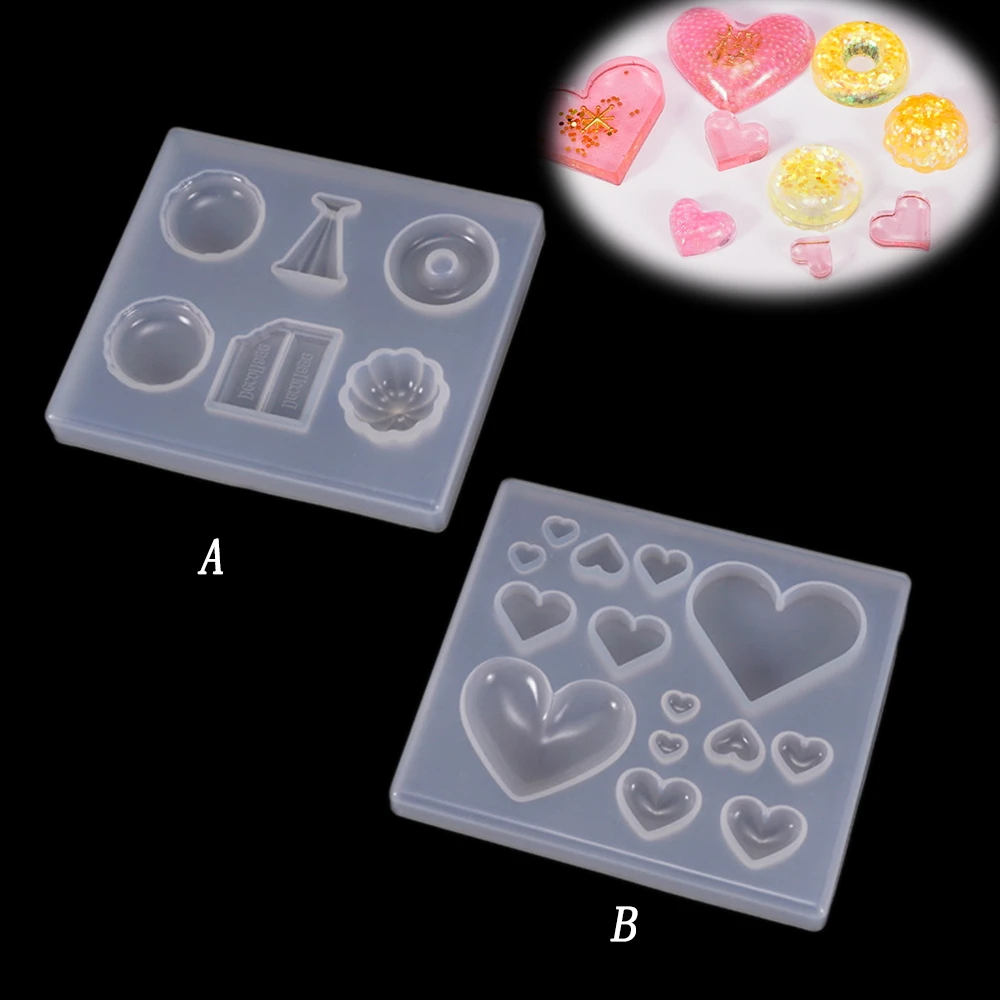 

Donut Heart Shape Candy Or Jewelry Making Tools UV Resin Silicone Jewelry Mold DIY Pendant Fondant Resin Mold