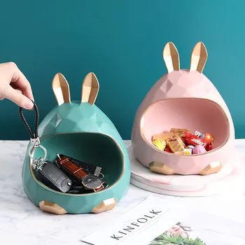 

Desktop Storage Box Creative Porch Key Tray Jewelry Decorative Nordic Candy Tray Home Living Room Coffee Table Remote Organizer