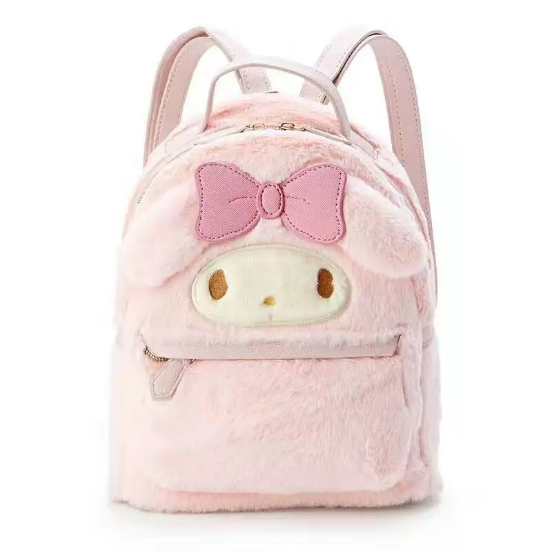 pink fluffy backpack