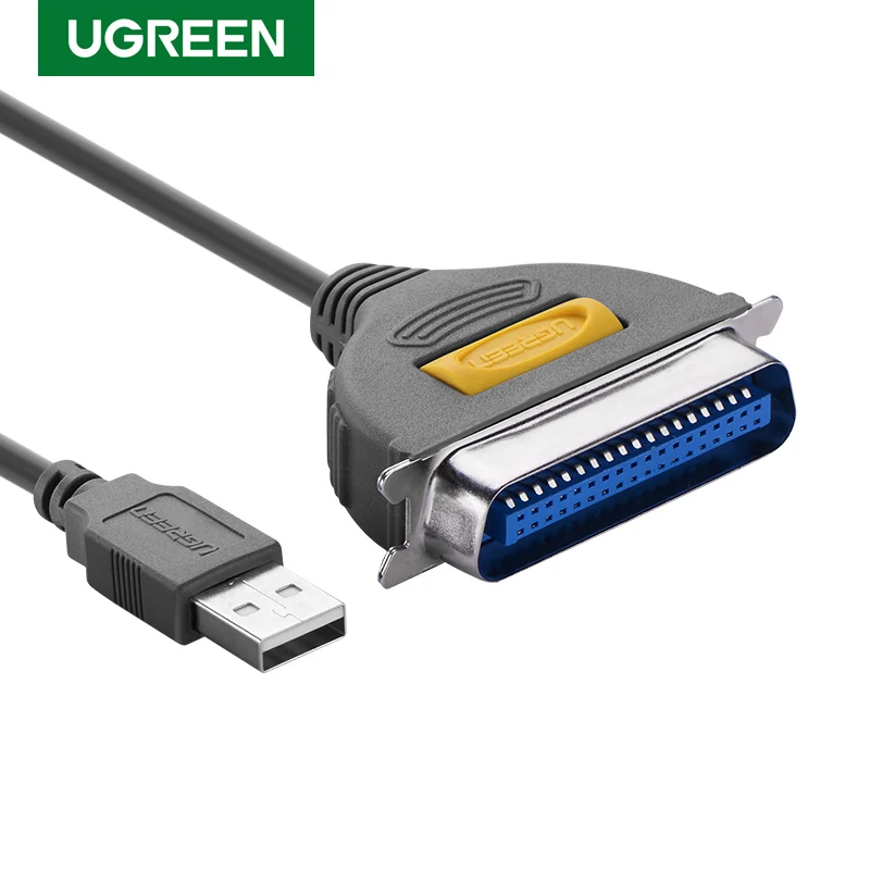 Кабель Ugreen USB к DB36 для принтера LPT гнездовой порт параллельный IEEE 1284 36Pin адаптер