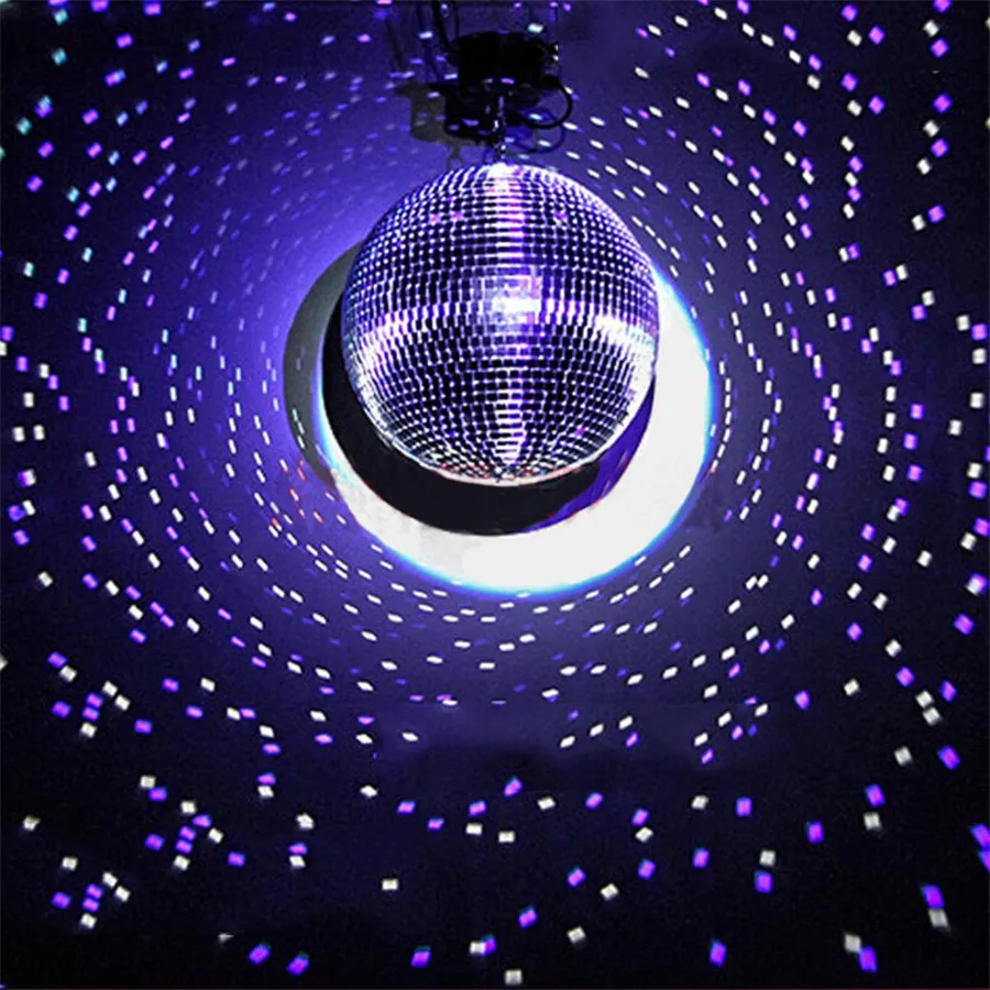 Thrisdar 25 см 30 см стеклянный вращающийся зеркальный диско-шар с 10 Вт RGB точечная лампа KTV для дискобара DJ вечерние праздничные диско-зеркальные
