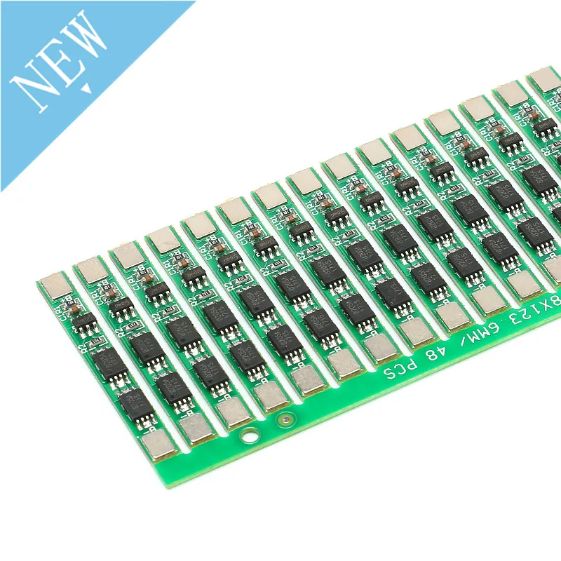 10 шт. 1S 3 7 V 4A li-ion BMS PCM 18650 Защитная плата для батареи Модуль PCB литий-ионный