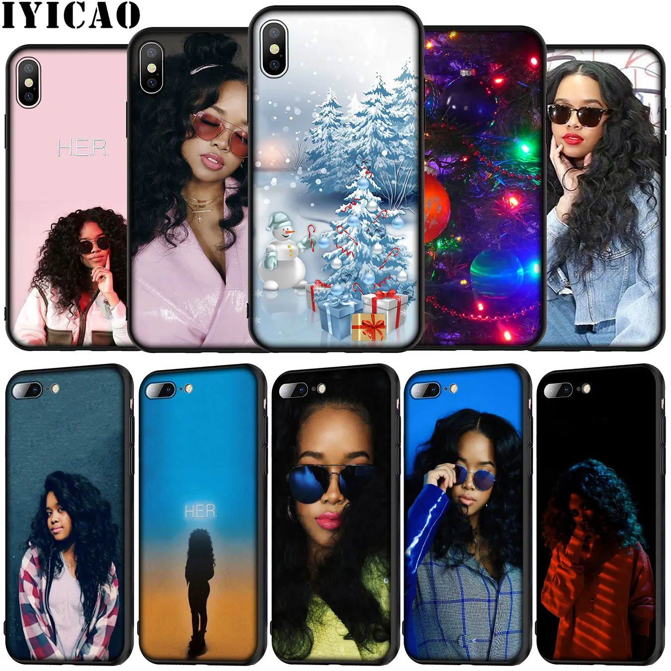 Singer H.E.R Gabi Wilson Soft Silicone Phone Case for iPhone 12 Mini XR X XS 11 Pro Max 5 5S SE 6 6S 7 8 Plus TPU Cover | Мобильные