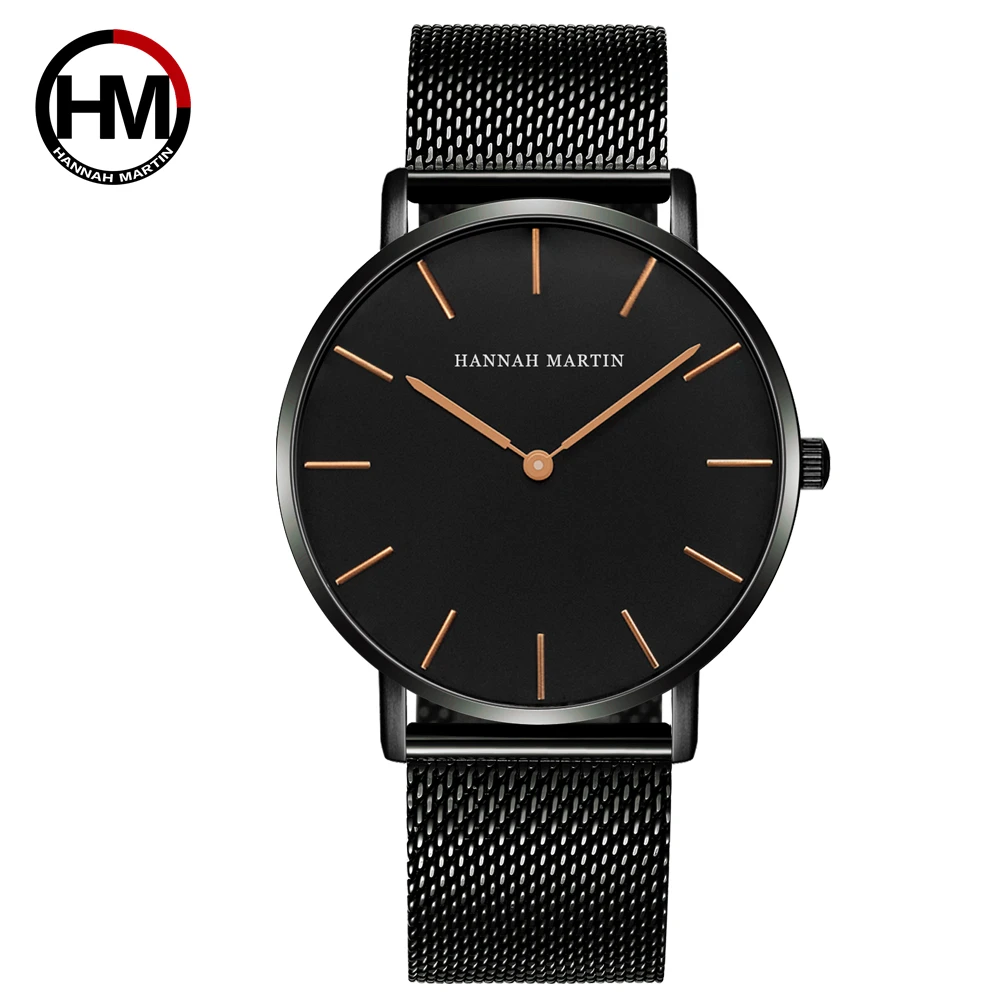 

Classic Big Dial Waterproof Men's Watch Japan Mov't Quartz Ultra-thin Simple Business Male Wristwatches Stain Steel Mesh Band