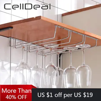 

Four-row Upside Down Wine Glass Rack Simple Style Creative Hanging Goblet Bar Bar Hanging Glass Rack Wine Glass Rack Save Space