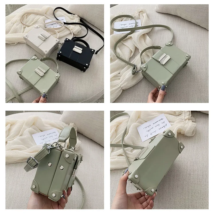 JIULIN Foreign gas woman new Korean version 100 shoulder slant handbag fashion Leisure lexury rivets leisure box bag