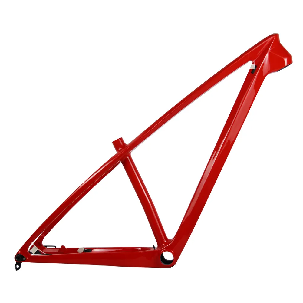 Red Spcycle 29er полностью углеродная MTB рама 27,5 er рама карбоновая для горного велосипеда 142*12 мм через ось MTB велосипедные рамы BB92 Размер 15/17" - Цвет: Red