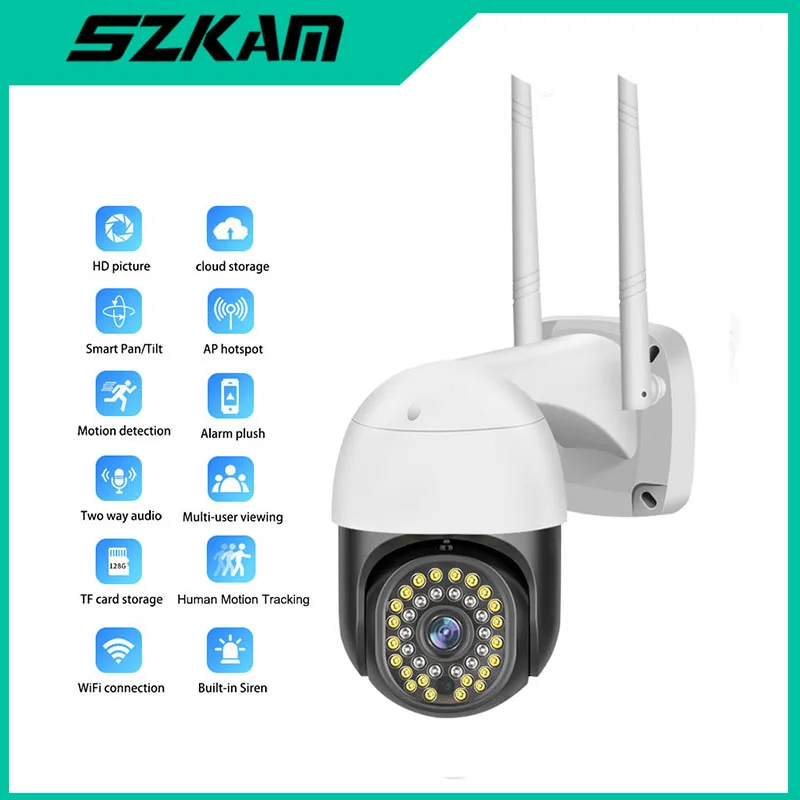 HD Беспроводной 360 PTZ IP Wi-Fi Камера 1080P открытый Водонепроницаемый охранных системах