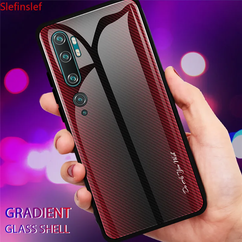 Текстурный чехол для телефона из закаленного стекла Xiaomi Mi 10 9 SE CC9 9T Pro A3 стеклянный