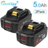 Waitley 2Pack 18V 5.0Ah Replacement Battery for Makita 5000mah BL1830 BL1840 BL1850 BL1860 Battery with LED Power Display 18v 5A ► Photo 1/6