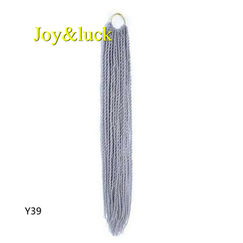 Joy& luck 24 дюйма Сенегальские закрученные крючком косички 30 прядей синтетические волосы для наращивания плетение волос - Цвет: Y39