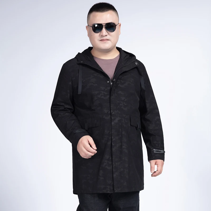 Новые Большие размеры 8xl 7xl 6xl модные высококачественные пальто мужские повседневные длинные ветровки пальто