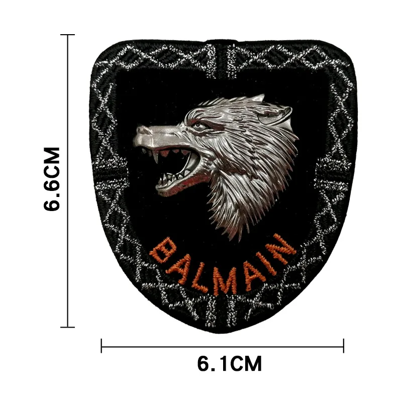 GUGUTREE вышитая металлическая нашивка beetle Crown Tiger lion нашивки с изображением волка аппликация Одежда Куртка значок нашивки для одежды YC-38