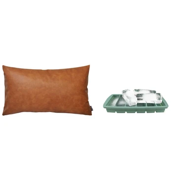 

1 Pcs Waist Pillowcase & 1 Pcs Silicone Ice Grate Ice Cube Mould with Lid Ran Color