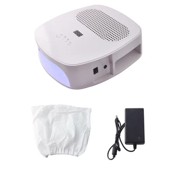 

Powerful Nail Dust Suction Collector with 2 Fan Vacuum Cleaner Manicure Tools with 2 Dust Collecting Bags Nail Salon Equipment