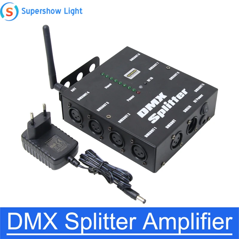 8 Каналы усилитель распределения Беспроводной DMX512 приемнике Way DMX разветвитель