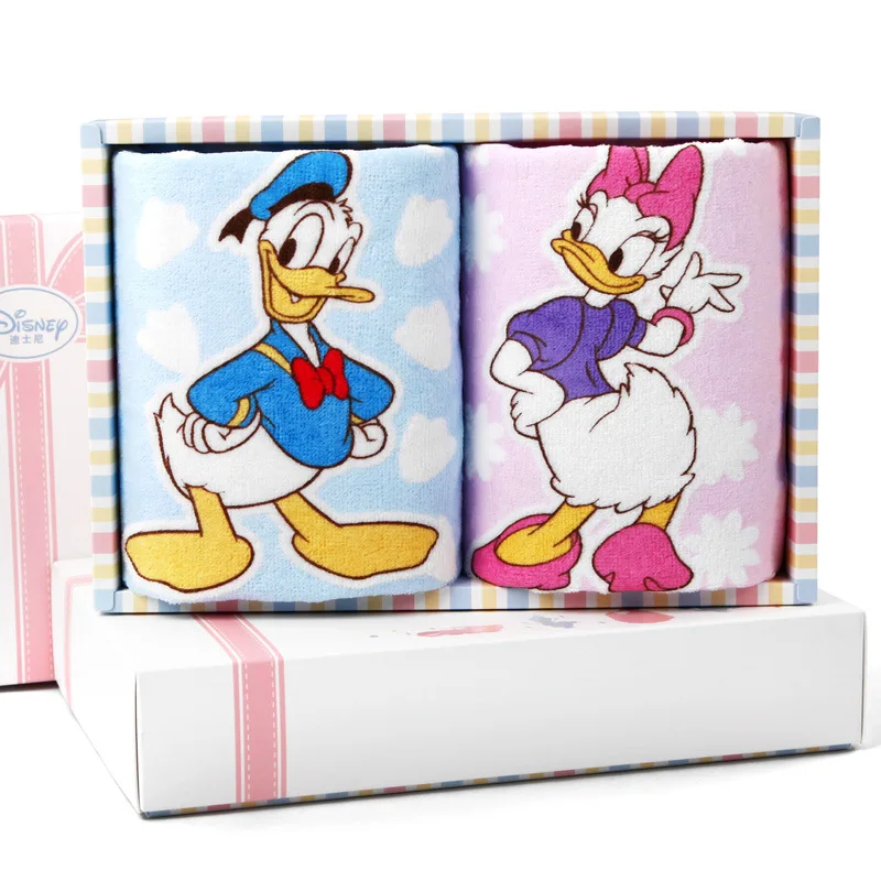  Disney Cartoon Print Child Face Towel 100% Cotton Soft Children Hand Towel 25*50cm Gift Boxes Drops