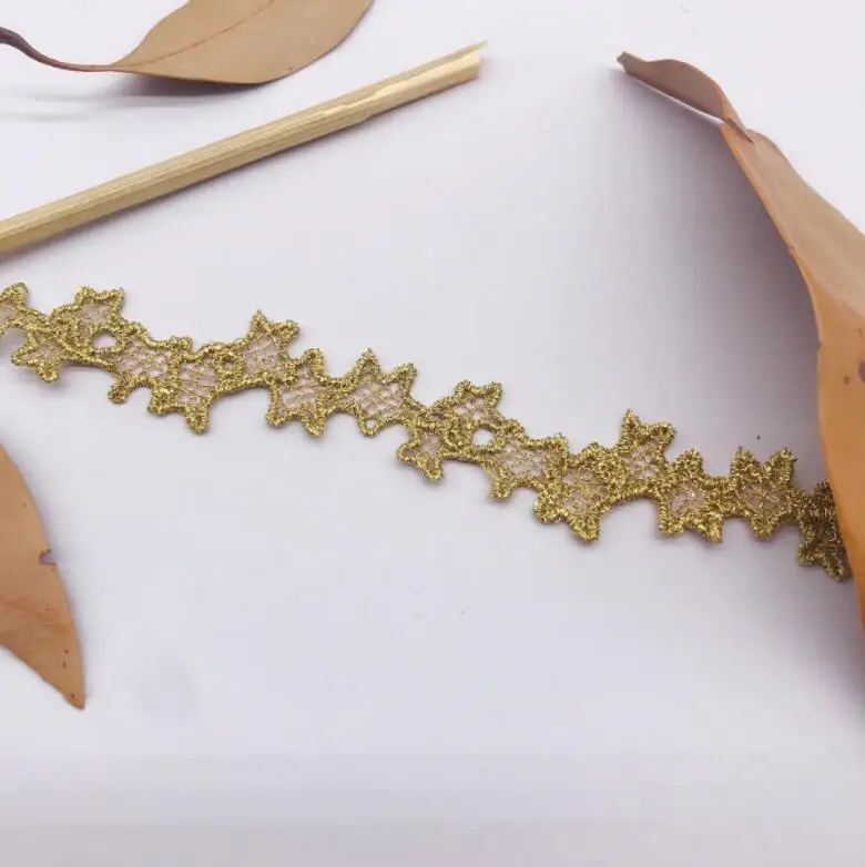 Beautiful gold braided lace trim for designing arts crafts decor 1 metre 2cm