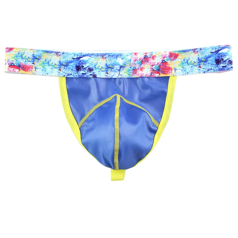 Мужские трусы стринги из искусственной кожи с U образным выпуклым мешочком| |