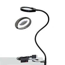For Reading Repairing And Inspection Desktop Magnifier 8X Magnifying Glass Table Machine Soft Rod Dimmable LED Light Magnifier led desktop magnifier 3x 10x magnifying glass dimmable light magnifier for industry factory for reading repairing table lamp