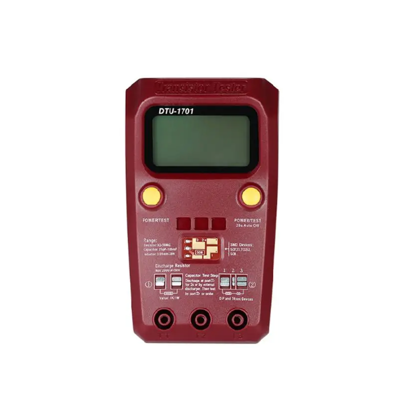 Портативный Транзистор тестер индуктивности конденсатор ESR мультиметр Многофункциональный тестер - Цвет: Красный