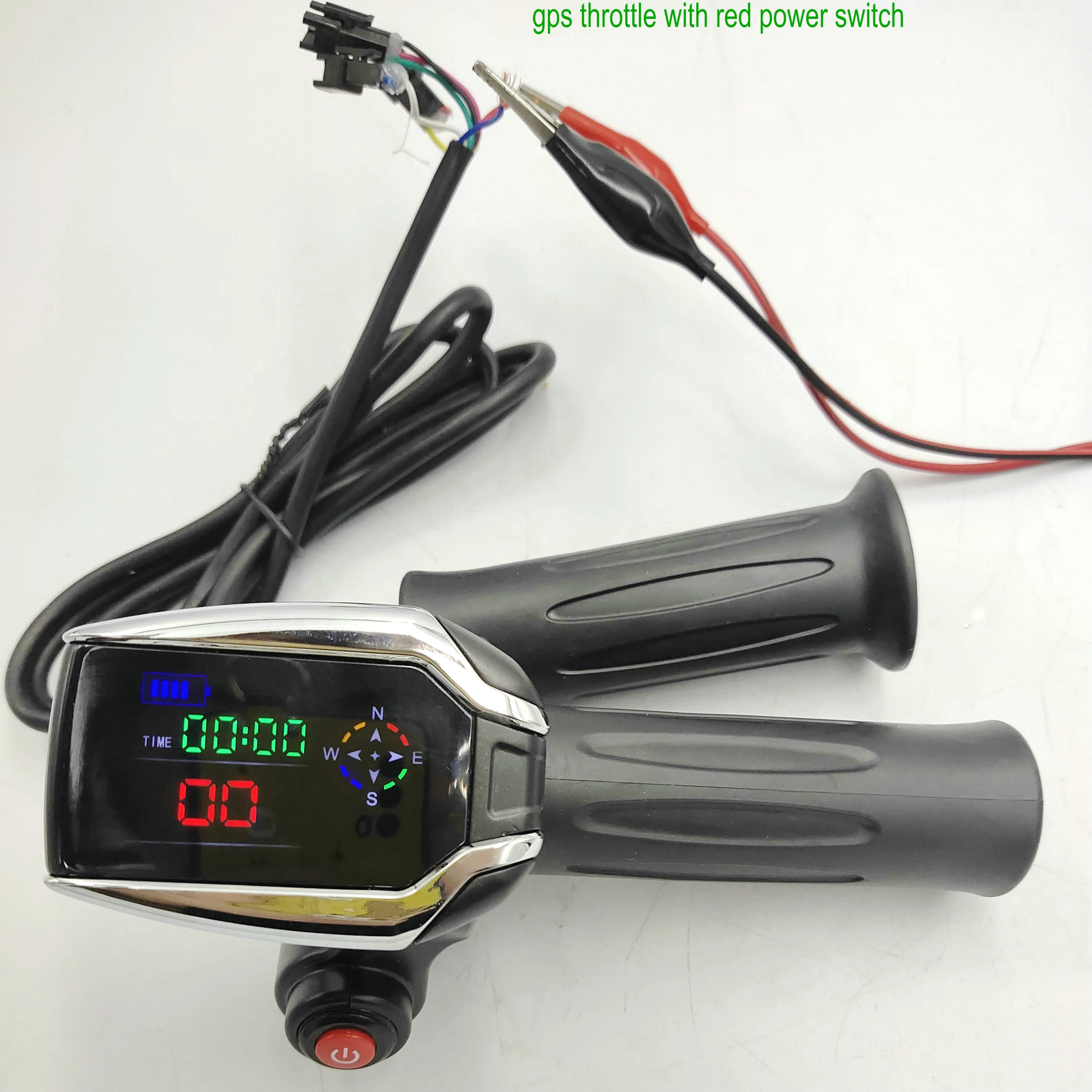 Half Throttle 24v36v48v60v72v+gps+led Display+switch/lock Rolling Grips