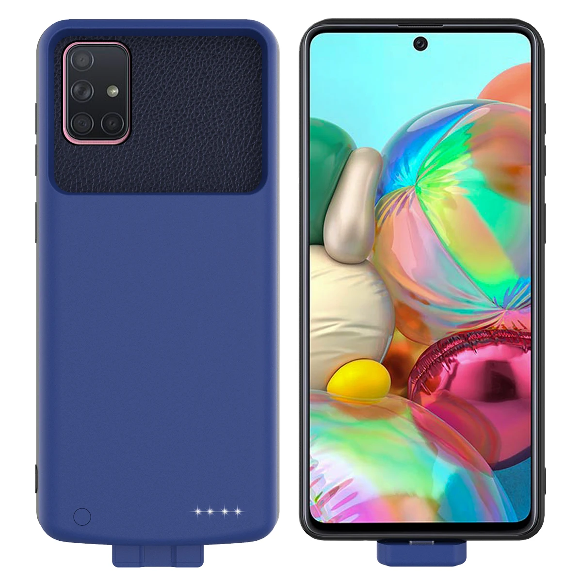 Синий Для samsung Galaxy A71, чехол для зарядного устройства, съемный, 7000 мА/ч, внешний резервный аккумулятор, зарядка, ТПУ, чехол для samsung A71, чехол - Цвет: Синий